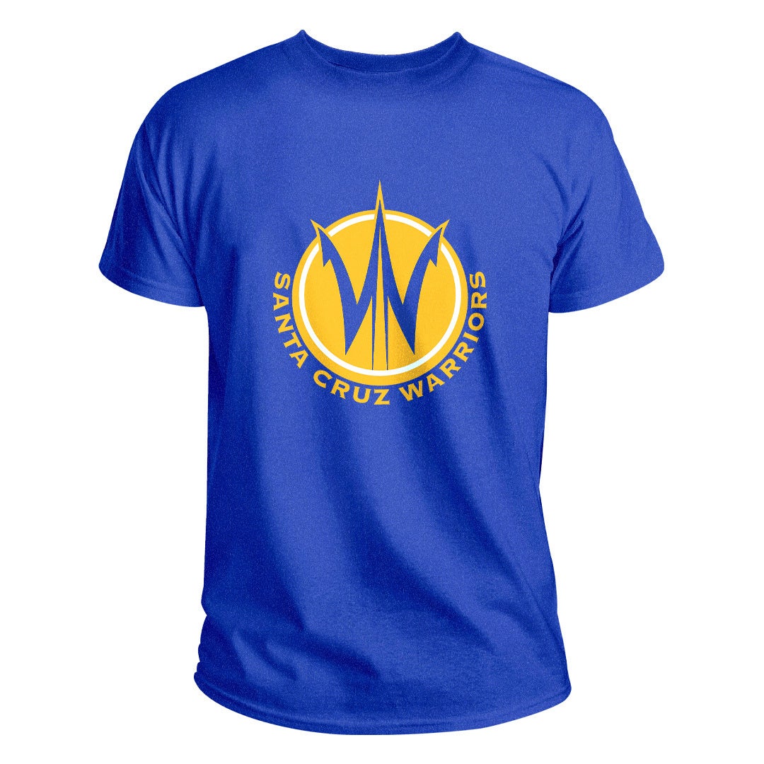 SCW Logo Royal T shirt Santa Cruz Warriors